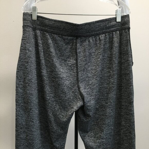 UNDER ARMOUR Black Gray Marled Drawstring Waist Pull On Jogger Pant - Picture 7 of 7